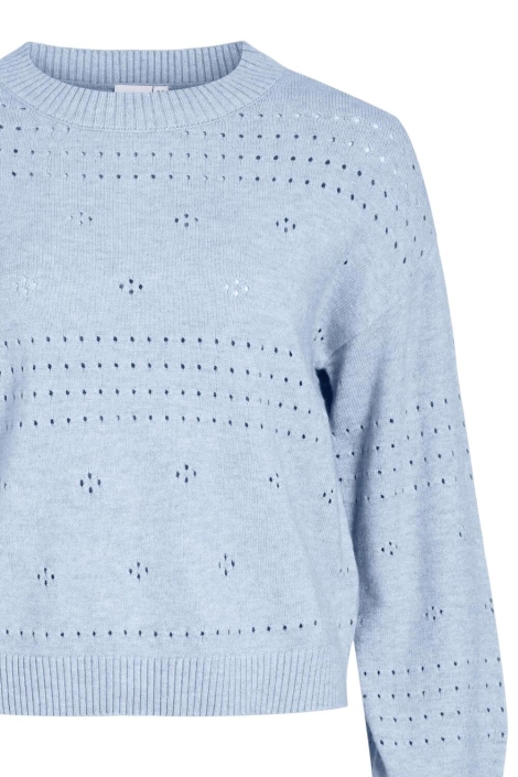 Vila viril l/s o-neck pointelle knit top